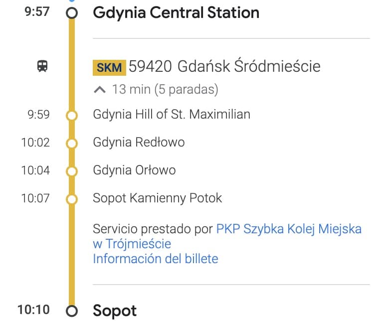 como ir de gdynia a sopot - tren