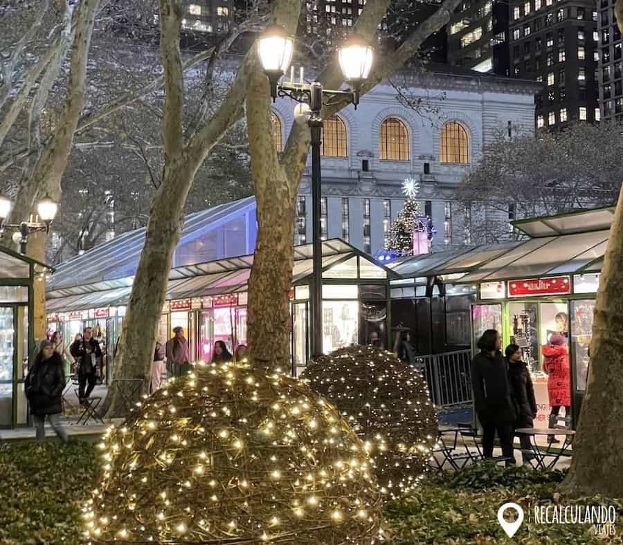 bryant park mercado navidad