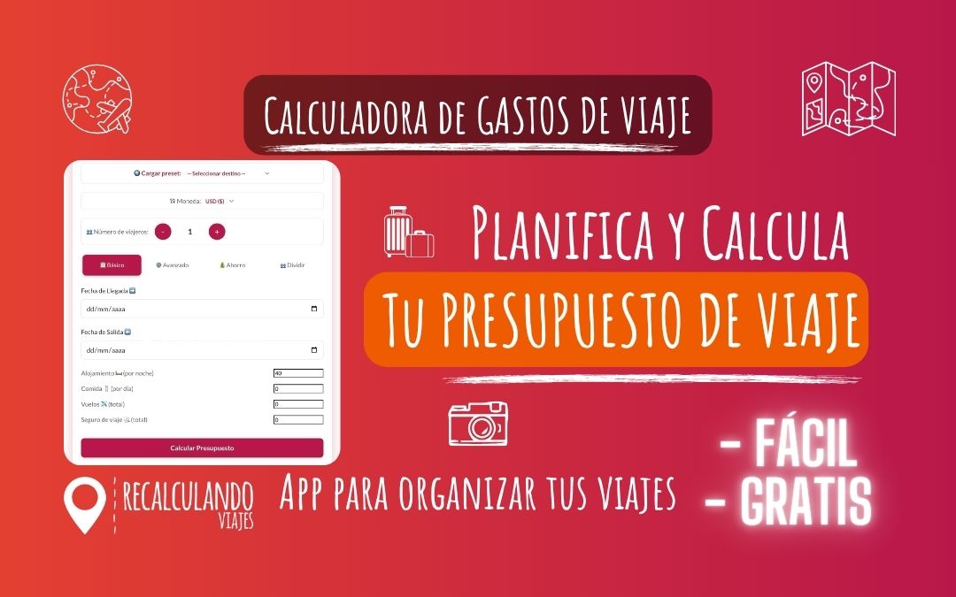 calculadora presupuesto de viaje calculadora presupuesto de viaje