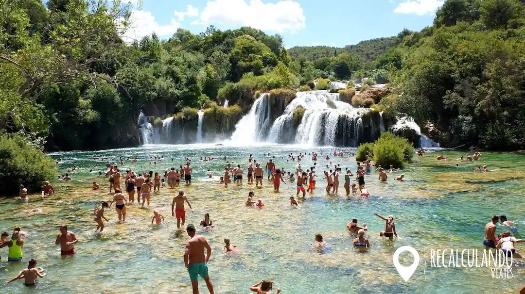 cascadas de krka croacia-mapa