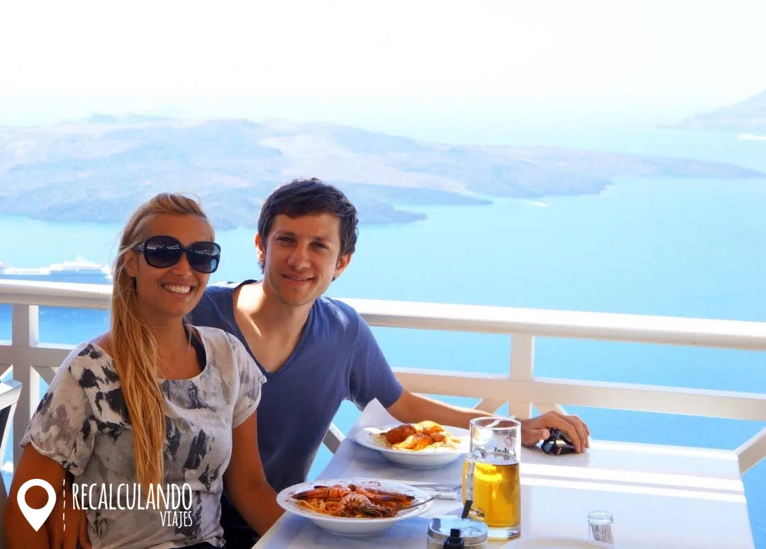 donde comer en santorini