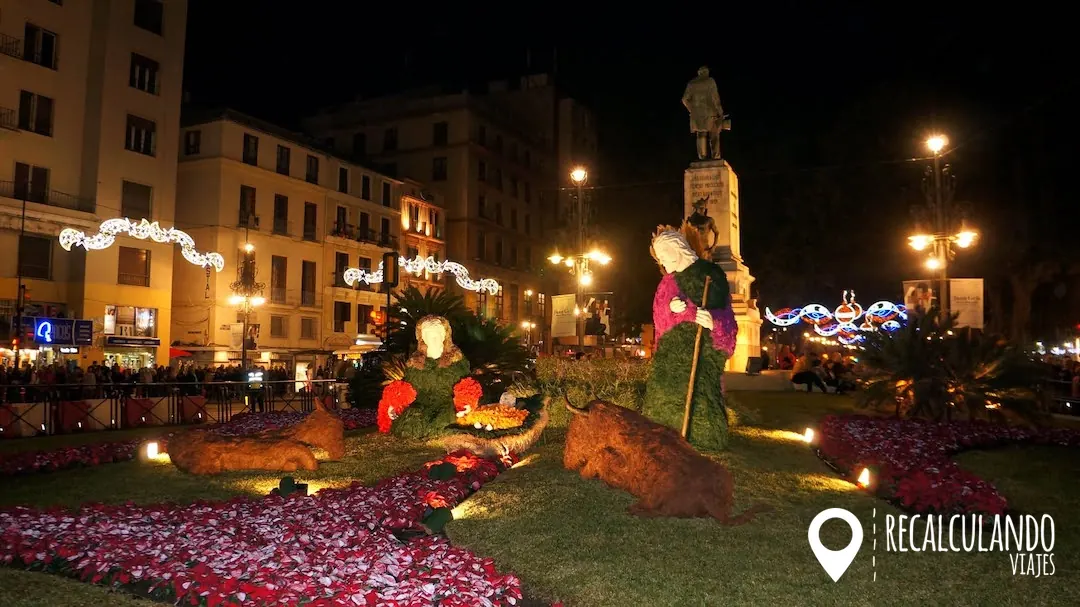 malaga en navidad plaza