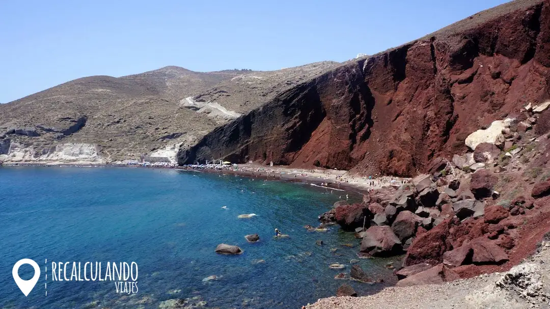 playa red beach santorini