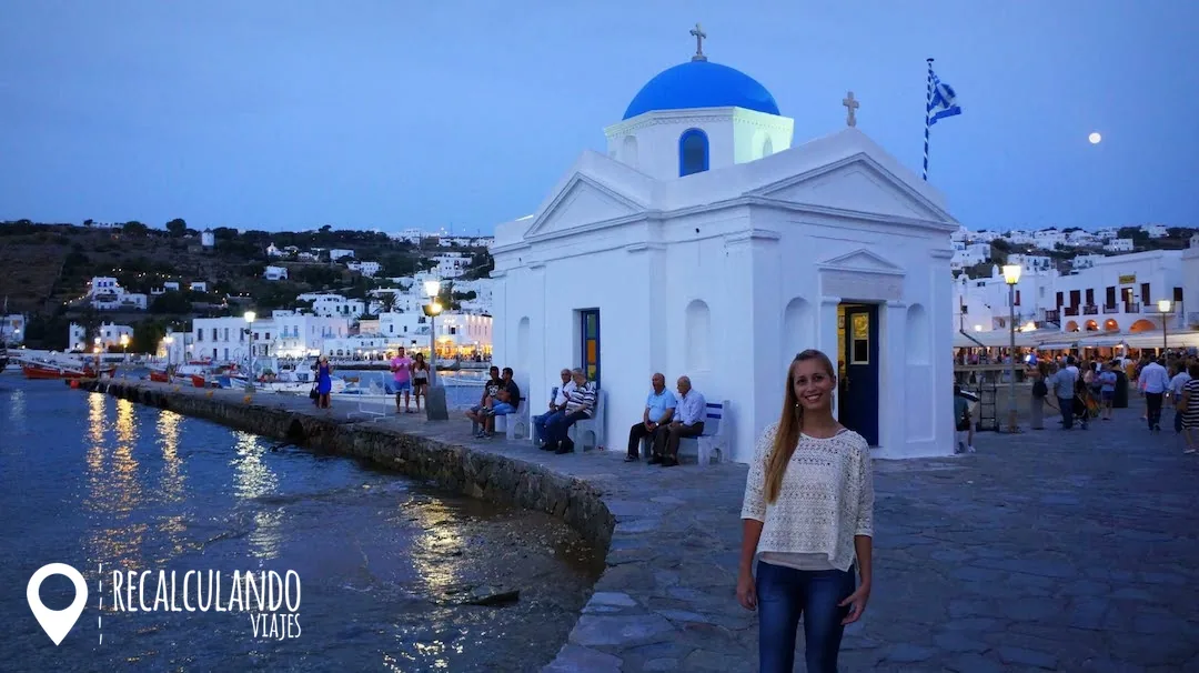 puerto viejo mykonos iglesia agios nikolaos