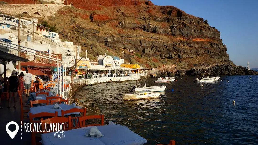 que ver en santorini puerto de oia
