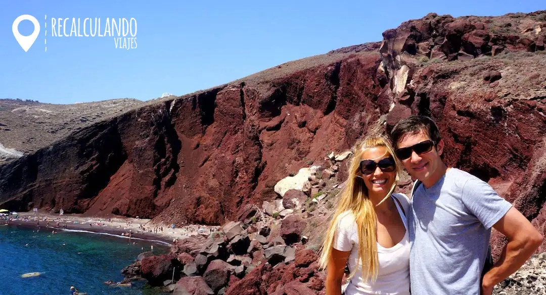 red beach santorini
