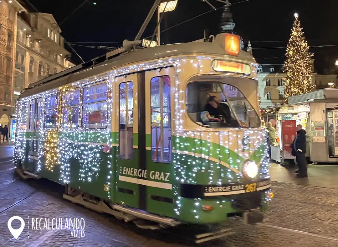 graz en navidad tranvia