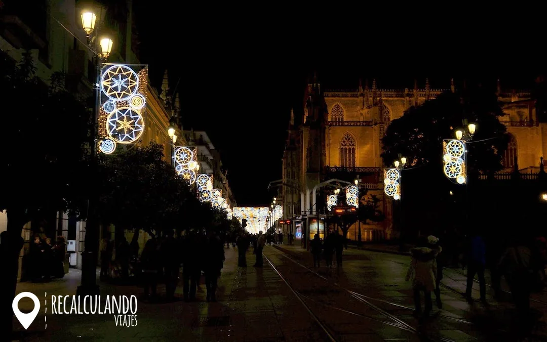 sevilla en navidad luces