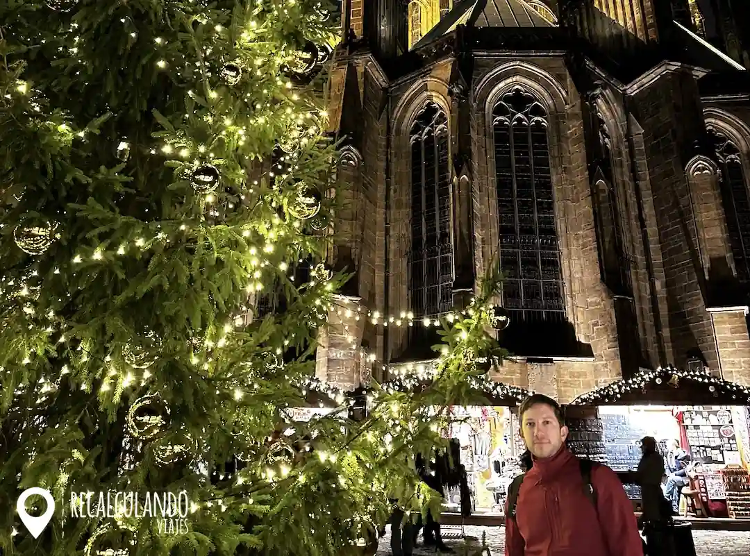 castillo de praga en navidad