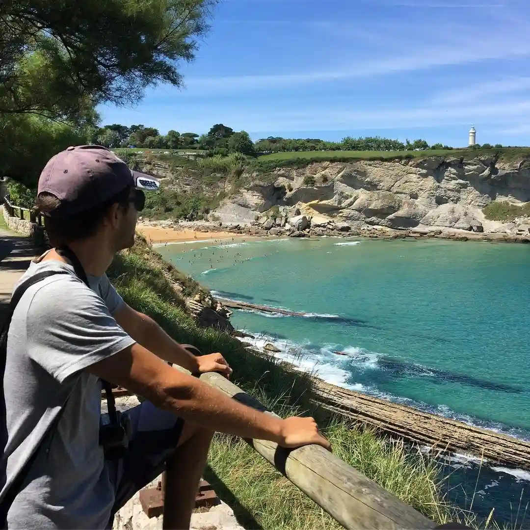 cliffs on the way to cabo mayor lighthouse